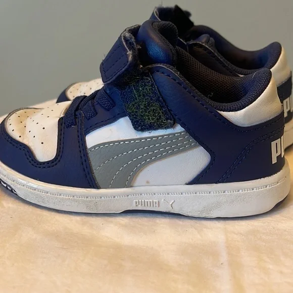 Puma toddler shoes Blue and white size 8c - Picture 8 of 9